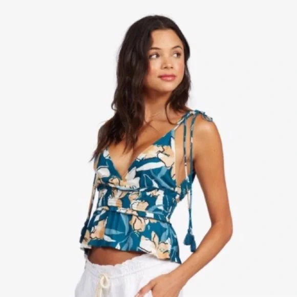 🔆ROXY🔆SIMPLE BLOSSOM PRINT TOP - Picture 6 of 15